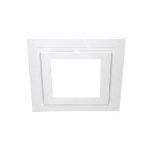 Toilet Fan Square Fascia with 10Watt LED - White